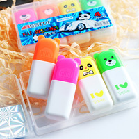 Mini stylo surligneur Kawaii Design pour étudiants, marqueur mignon de couleur claire, fournitures de papeterie pour enfants personnalisées