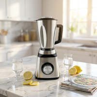 Mixeur Électrique Commercial Robuste 1,5 L en Acier Inoxydable pour Broyer la Glace, Multifonctionnel pour la Cuisine
