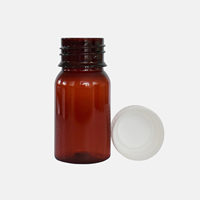 Bouteille en plastique PET de 30ml pour sirop contre la toux avec bouchon à vis CRC Fabricant de gros Produit bon marché de haute qualité