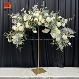 อุปกรณ์ตกแต่งโต๊ะงานแต่งทำจากเหล็กเทียมปรับแต่งสีได้ลูกบอลดอกไม้หรูหราประดับกลางเวที - Product Image 6