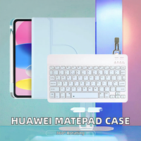 Étui de protection pour tablette Huawei MatePad Pro 12,2 pouces 360° °   Clavier magnétique rotatif avec couvercle en acrylique pour tablette