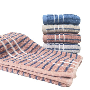 Pure Cotton Striped Face Towel 35x75cm Thickened <b>Gift</b> <b>Set</b> For Supermarkets And Stores Customizable Logo - Product Image 1