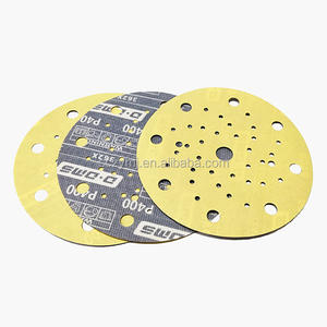 5 인치 골드 연마 사포 60 # 샌딩 폴리싱 디스크 후크 및 루프 샌드 페이퍼 자동차 용 - Product Image 3