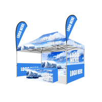 Tente extensible pliante de toit de 3x4.5m de logo personnalisé de publicité de tissu 600D imperméable de haute qualité pour des événements sportifs de salon commercial