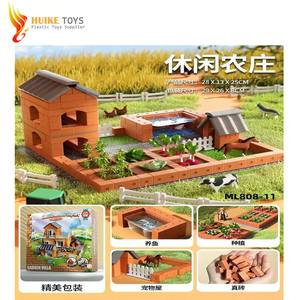 2025 barato cemento <span class=keywords><strong>arquitecto</strong></span> DIY montar Villa construir niños casa de muñecas ladrillos Diy apilamiento construcción plástico ladrillos casa conjunto - Product Image 3
