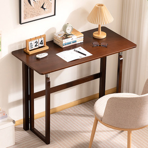 Solid wood folding table, no installation required, simple and multifunctional home <b>desk</b>, <b>computer</b> <b>desk</b>, dormitory <b>desk</b>, - Product Image 1