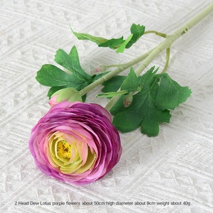 Fleur artificielle en soie violette, arrangement romantique de haut niveau pour mariage, décoration de la maison, décoration de plafond - Product Image 6