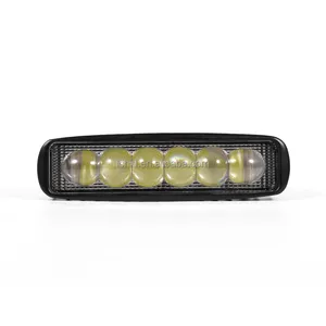 LC Factory 3030 Lonowo Chip 18W 12V 24V LED Light Bar 6.5inch oval Work Light for Car offroad truck 4x4 1440lm 6000k