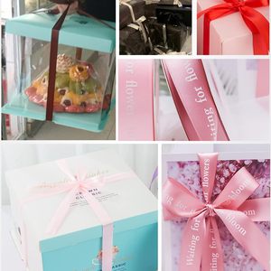 Cinta de Satén Personalizada de 4cm y 5cm con Etiqueta Impresa, Cinta de Satén con Logotipo en Relieve Dorado 3D, Rollo de Cinta de Regalo Navideña Personalizada - Product Image 5