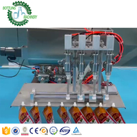 Sirop Miel Crème Confiture Fromage Salade Tomate Ketchup Sachet debout Poche à bec semi automatique Machine de remplissage de pâte pneumatique