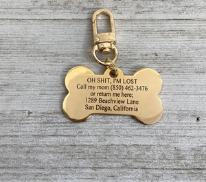Placa de Identificación Personalizada para Perro, Grabado Cursivo con Nombre, en Plata, Oro, Oro Rosa y Negro - Product Image 5