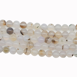 St. Kunkka Black Flower Ocean <b>Stone</b> Beads Round Loose Natural <b>Stone</b> For Bracelet Making - Product Image 5
