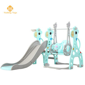 Glissade et balançoire girafe de haute qualité, trois en un, en plastique, pour enfants - Product Image 3