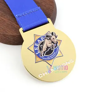 Factory Design Custom Gold Silver Metal Sport 3D Soccer Football Enamel Medals