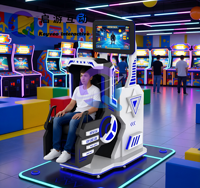 Kursi Simulator Gerak VR Qiyou Mesin Crane |   Kursi Interaktif Komersial Layar HD Sensor Gerak Bahasa Inggris Universal Gaming