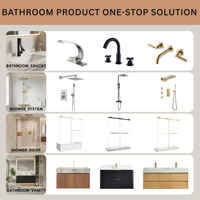 Ensemble de douche thermostatique Homein à 3 poignées, finition brossée, robinet de douche mural en laiton, système de douche mural, prix de gros, stock américain