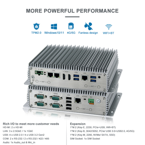คอมพิวเตอร์อุตสาหกรรมแบบฝังตัวไร้พัดลม รุ่นใหม่ ปี 2026 I3 I5 I7 รองรับ DDR5 2.5Gbe Triple Lan M.2 Nvme รุ่น Efic-20127a - Product Image 4