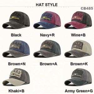 Factory Supply Customized American Texas Sporty Baseball Caps 100% Cotton Canvas Vintage Washed Distressed Patch 3D Embroidery - Product Image 2