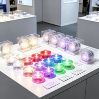 Bougie LED étanche à effet flamme, changeant de couleur, pour aquarium, décoration de la maison, Diwali, mariages, décorations de Noël et de fêtes