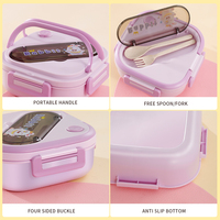 Boîte à lunch personnalisable pour étudiants Boîte à lunch de 1300ml avec couverts Conteneur à collation portable pour l'école
