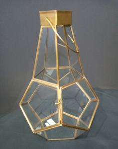 Lanterne décorative en laiton et miroir/verre utilisée pour la décoration intérieure, la vitrine et le stockage Fournisseur d'Inde - Product Image 5