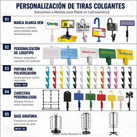 Hookei Tira Colgante Metálica de 12 Estaciones Resistente, Ganchos S para Exhibición Minorista, Comercialización Mayorista de Supermercados