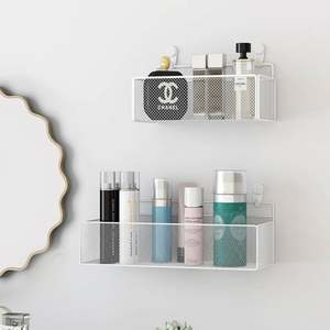 בית חדר אמבטיה מטבח ארונות ארגון אחסון ארגון תיל מתכת אחסון המארגן סל סט קיר - Product Image 4