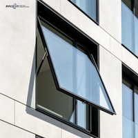 Ventana de Aluminio Moderna y Económica con Aislamiento Térmico y Ventilación, Impermeable, para Oficina y Hogar