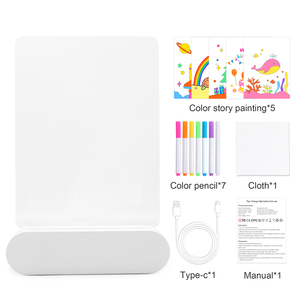 Nouvelle conception, tableau lumineux LED carré à commande tactile ABS, à faire soi-même, pour dessiner, écrire des messages, avec batterie, pour enfants, cadeau de Noël - Product Image 6