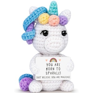 Cadeaux d'anniversaire en crochet fait main en forme de licorne pour femmes, hommes, idées de remplissage de paniers de Pâques pour adultes et enfants, cadeaux de remerciement et d'appréciation - Product Image 2
