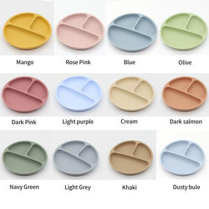 Plato de silicona irrompible dividido, antideslizante, Apto para lavavajillas y <span class=keywords><strong>microondas</strong></span>, <span class=keywords><strong>el</strong></span> más vendido - Product Image 5