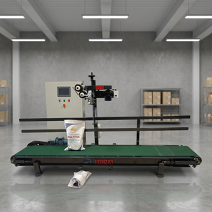 Máquina Selladora Automática Eléctrica con Sistema de Pesaje Digital y Cinta Transportadora para Empaquetado de Bolsas de Cemento, Fertilizantes, Granos y Polvo - Product Image 1