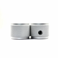 Bouton de fixation moleté en aluminium CNC sur mesure avec vis de serrage pour équipements, machines et appareils audio, certifié RoHS