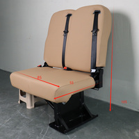 Siège double pliable pour Sprinter Van, conversion en banquette, siège passager pliable pour camping-car, siège de voiture pour motorhome, acier et cuir, sécurité renforcée