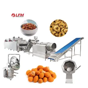 Continuous Nut Dryer Roasting Coating Seasoning Drum Single Double Rotary Roller Seasoning Flavoring Production Line