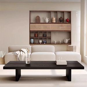 Wabi-sabi <strong>Black</strong> Solid Wood square Coffee <strong>Table</strong>, Minimalist Tea <strong>Table</strong> for <strong>Small</strong> Living Room Home Wholesale - Product Image 3