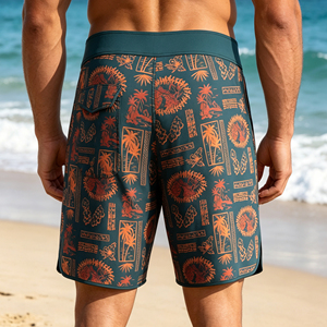 Herren-Boardshorts Schnelltrocknend Modisch Ultraleicht mit einer Tasche für Surfen, Strand und Schwimmen - Product Image 6