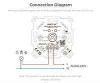 Variateur de lumière TRI-K2ZR à un seul fil (Zigbee 3.0 + 2.4G)