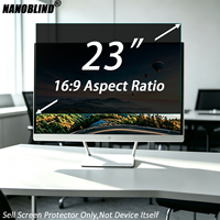 Filter Layar Privasi 2 Arah Premium Anti Spy Anti Cahaya Biru Anti Silau Pelindung Layar Lepas Pasang untuk Monitor 23" 16:9