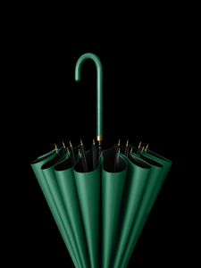 Nouveau poteau japonais parapluie 16 os semi-automatique Design moderne adultes poignée en plastique logo cadeaux d'affaires voyage fibre de verre - Product Image 3