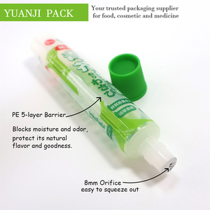 工場直送 環境に優しい5層PEプラスチック食品包装チューブ 絞り出し式 30-50g容量 カスタムカラー わさびペースト用スクリュー - Product Image 3