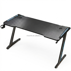 Heavy Duty Steel Frame Gaming Desk, Industrial Style <b>Computer</b> Table with Waterproof Surface, Gamer <b>Workstation</b> - Product Image 3