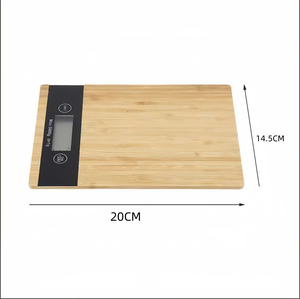 Balance de cuisine numérique en bambou de 5kg alimentée par batterie balance de pesée électronique en bois pour l'alimentation et la cuisine - Product Image 3