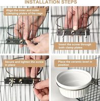 Bol d'alimentation pour animaux de compagnie en céramique amovible à suspendre, plat pour nourriture et eau à fixer sur la cage pour lapin, cochon d'Inde, chinchilla