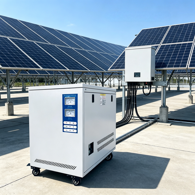 Three Phase Fully Automatic AC Voltage Stabilizer 30KVA Servo Type Voltage Regulator for Construction Site Industrial Equipment