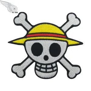 Skull Anime Embroidered Patch Sewing Iron Clothing Applique Heat Press Hat Logo Custom Iron On Embroidery Patches