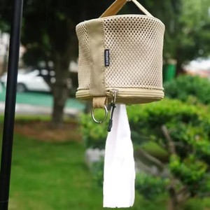 Estuche para pañuelos para acampar al aire libre, bolsa de almacenamiento de papel en rollo con gancho, soporte portátil para pañuelos, soporte para servilletas colgante para tienda de campaña, suministros para acampar - Product Image 4
