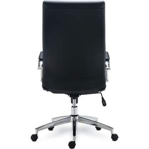 Silla de Oficina Alera EDDLESTON de Cuero con Respaldo Ajustable, Soporta 275 LB, Asiento y Respaldo Negros, Base Cromada para Uso en Taller - Product Image 3