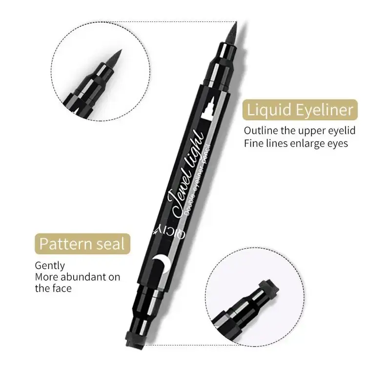 Eyeliner crayon aile timbre Eyeliner maquillage des yeux multi-forme tatouage Eye Liner crayon double noir cosmétiques yeux maquillage Eyeliner ensemble