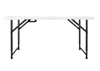 Table de pique-nique pliable portable de 4 pieds pour le camping en plein air, en plastique moulé par soufflage, pour événements et barbecues